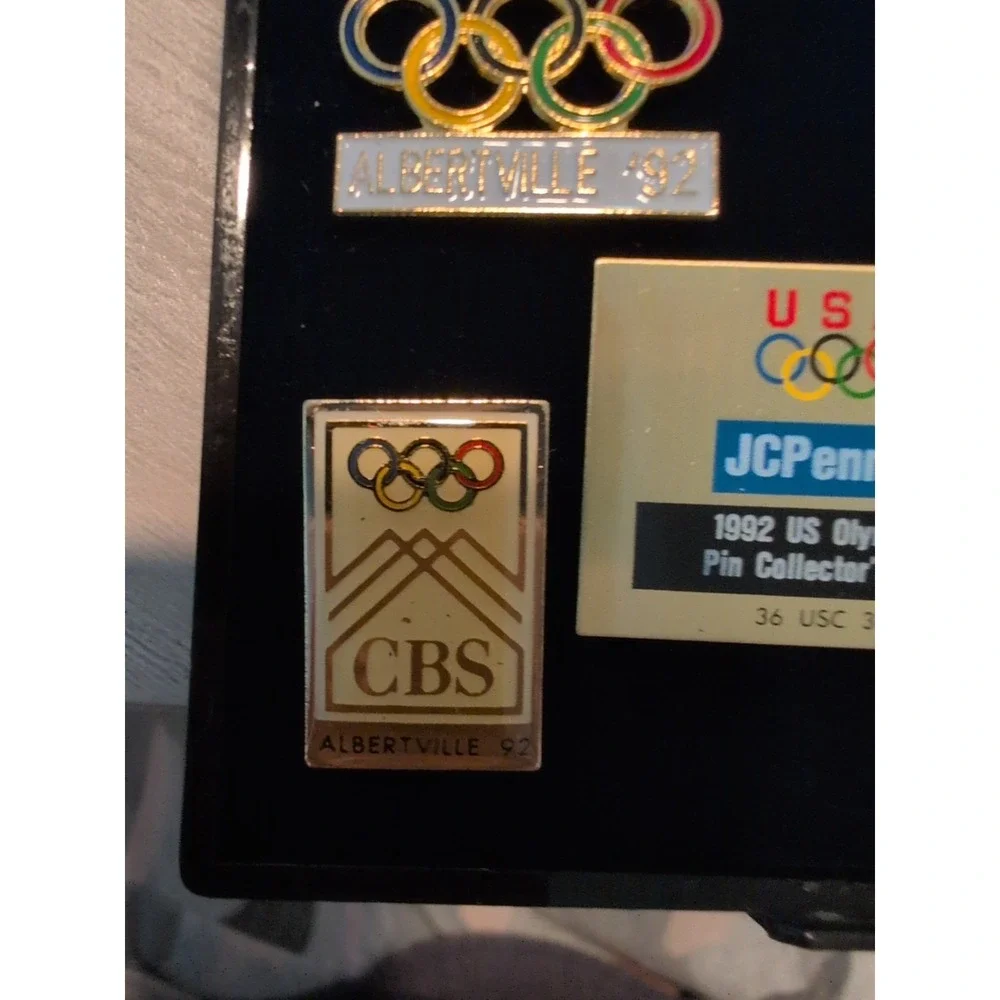 1992  Albertville JCPenny US Olympic‎ Pin Collector Set in Case - Lot of 5 Pins
